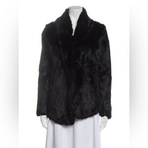 Veda $1850 Rhapsody Black Rabbit Fur Jacket